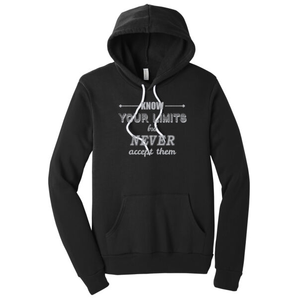 Know Your Limits Silver - Unisex Premium Fleece Hooded Sweatshirt Thumbnail