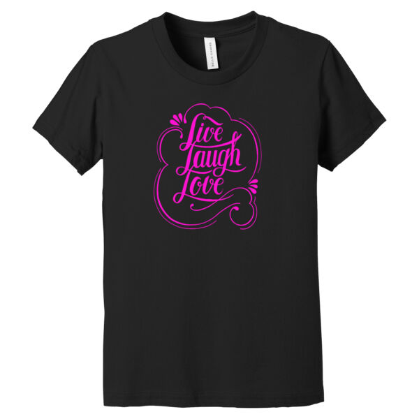 Live Laugh Love Pink - Youth Jersey Short Sleeve Tee Thumbnail