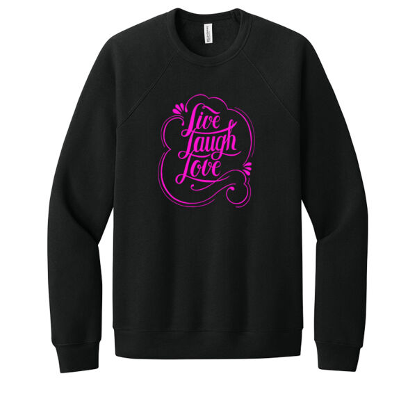 Live Laugh Love Pink - Unisex Premium Fleece Crew Sweatshirt Thumbnail