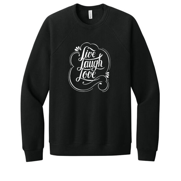 Live Laugh Love White - Unisex Premium Fleece Crew Sweatshirt Thumbnail
