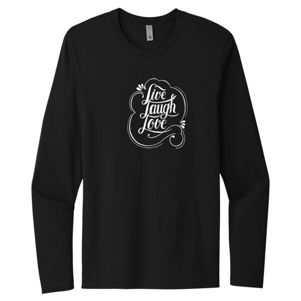 Live Laugh Love White - Unisex Premium Cotton Long Sleeve T-Shirt Thumbnail