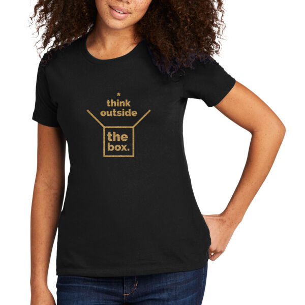Think Outside The Box Gold - Women's Premium Cotton T-Shirt Thumbnail