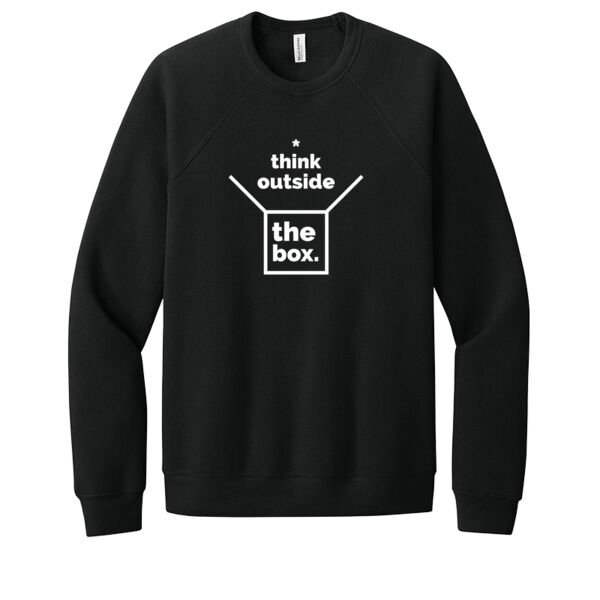 Think Outside The Box White - Unisex Premium Fleece Crew Sweatshirt Thumbnail
