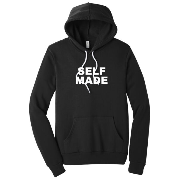 Self Made White - Unisex Premium Fleece Hooded Sweatshirt Thumbnail