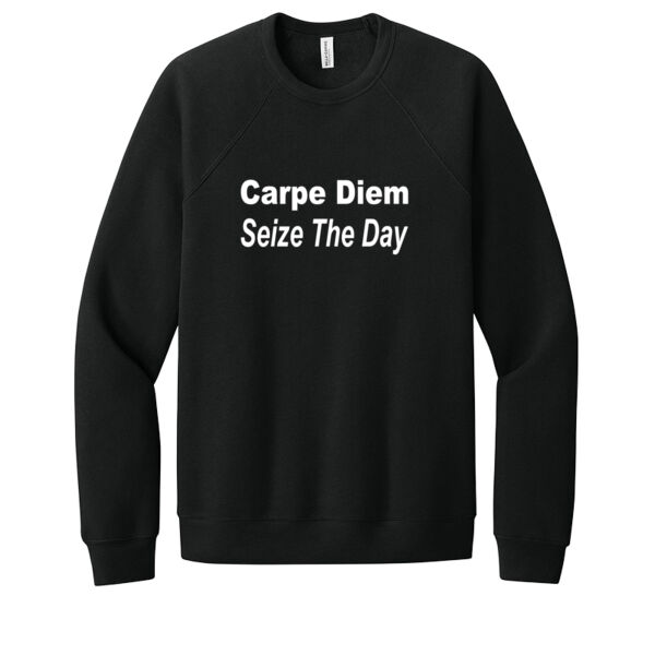 Carpe Diem White - Unisex Premium Fleece Crew Sweatshirt Thumbnail