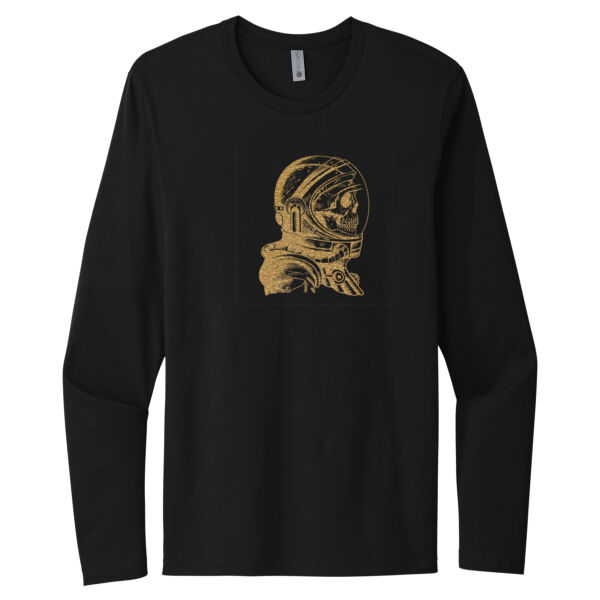 Skeleton Astronaut - Unisex Premium Cotton Long Sleeve T-Shirt Thumbnail
