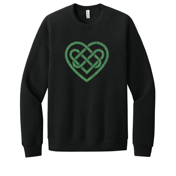 Celtic Heart Green - Unisex Premium Fleece Crew Sweatshirt Thumbnail