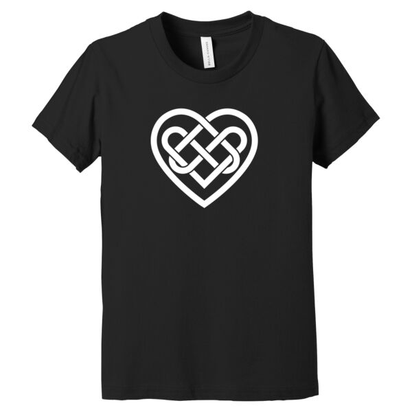 Celtic Heart White - Youth Jersey Short Sleeve Tee Thumbnail