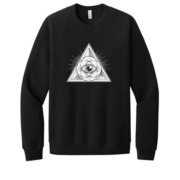Sacred Geometry White - Unisex Premium Fleece Crew Sweatshirt Thumbnail
