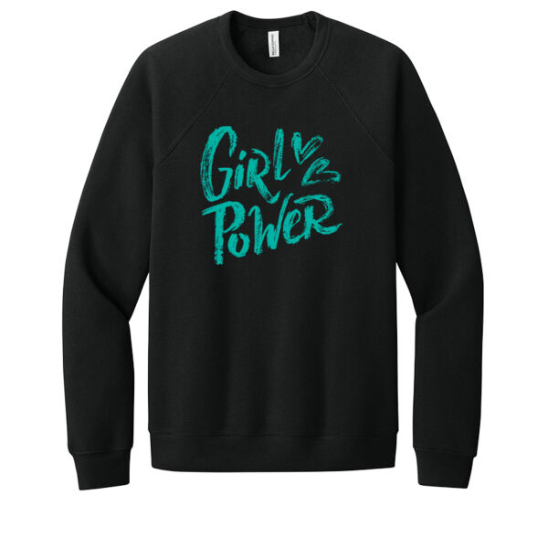 Girl Power Teal - Unisex Premium Fleece Crew Sweatshirt Thumbnail