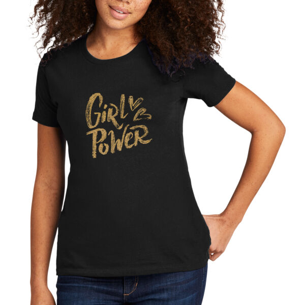 Girl Power Gold - Women's Premium Cotton T-Shirt Thumbnail