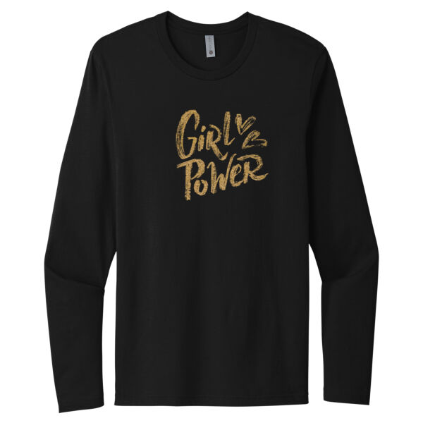 Girl Power Gold - Unisex Premium Cotton Long Sleeve T-Shirt Thumbnail