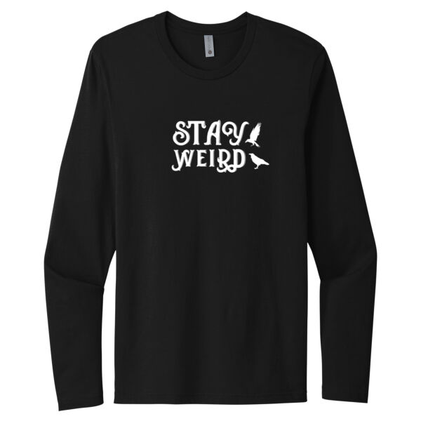 Stay Weird White - Unisex Premium Cotton Long Sleeve T-Shirt Thumbnail