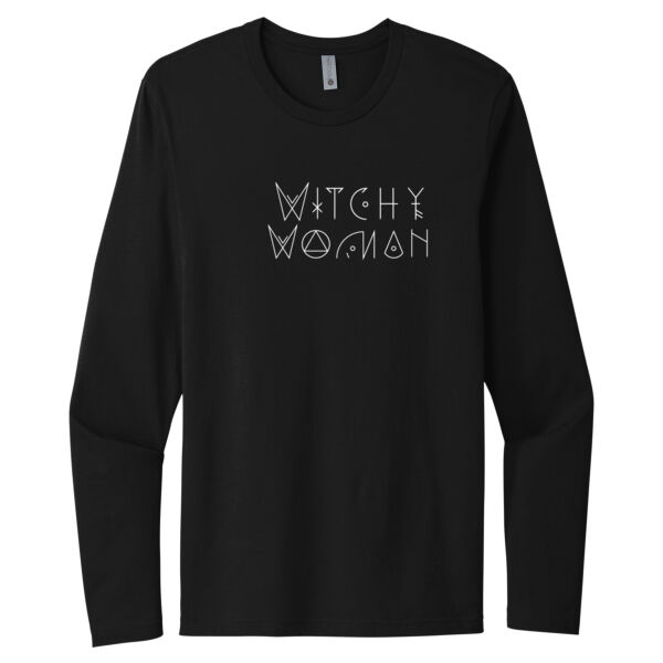 Witchy Women White - Unisex Premium Cotton Long Sleeve T-Shirt Thumbnail