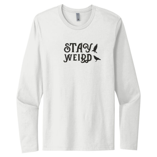Stay Weird Black - Unisex Premium Cotton Long Sleeve T-Shirt Thumbnail