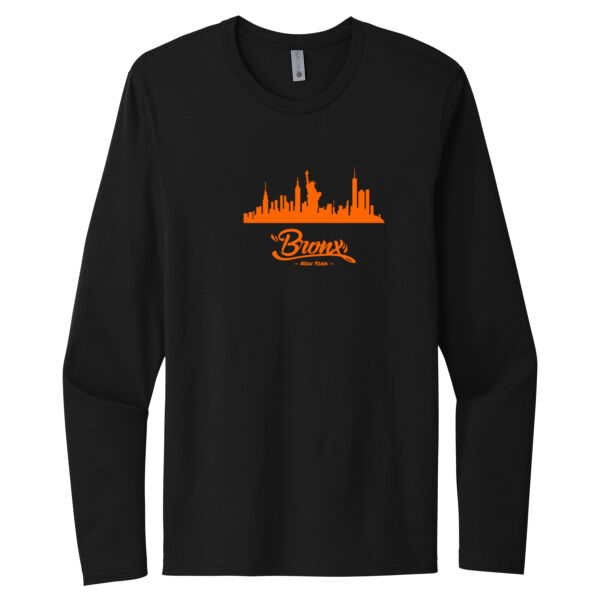 Bronx NY Orange - Unisex Premium Cotton Long Sleeve T-Shirt Thumbnail