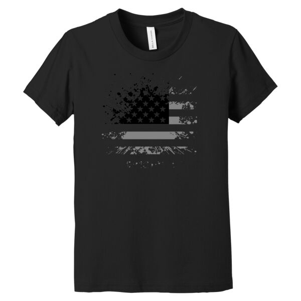 Distressed Flag Grey - Youth Jersey Short Sleeve Tee Thumbnail