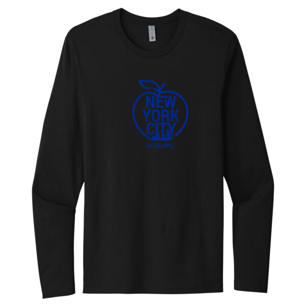 The Big Apple Navy - Unisex Premium Cotton Long Sleeve T-Shirt Thumbnail