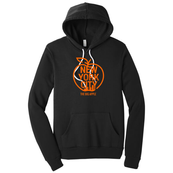 The Big Apple Orange - Unisex Premium Fleece Hooded Sweatshirt Thumbnail