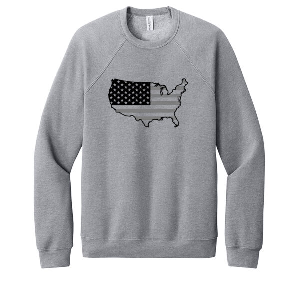 USA Grey - Unisex Premium Fleece Crew Sweatshirt Thumbnail