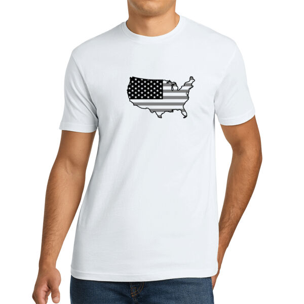 USA Grey - Unisex Premium Cotton T-Shirt Thumbnail