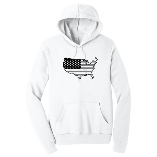 USA Grey - Unisex Premium Fleece Hooded Sweatshirt Thumbnail