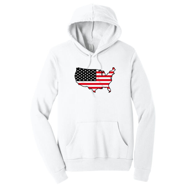 USA Black Red - Unisex Premium Fleece Hooded Sweatshirt Thumbnail