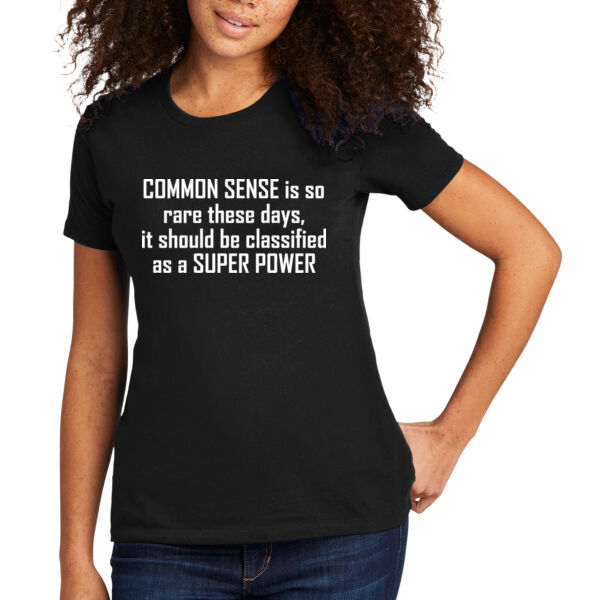 Common Sense - Women's Premium Cotton T-Shirt Thumbnail