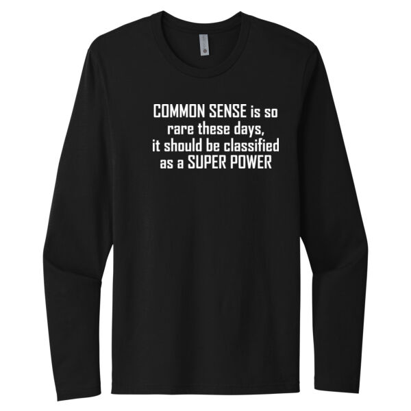 Common Sense - Unisex Premium Cotton Long Sleeve T-Shirt Thumbnail