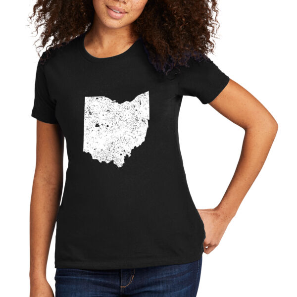 Distressed Ohio - Women's Premium Cotton T-Shirt Thumbnail