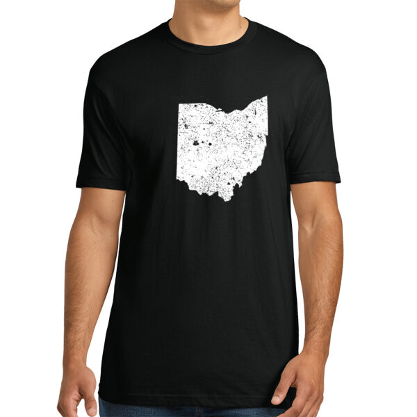 Distressed Ohio - Unisex Premium Cotton T-Shirt Thumbnail
