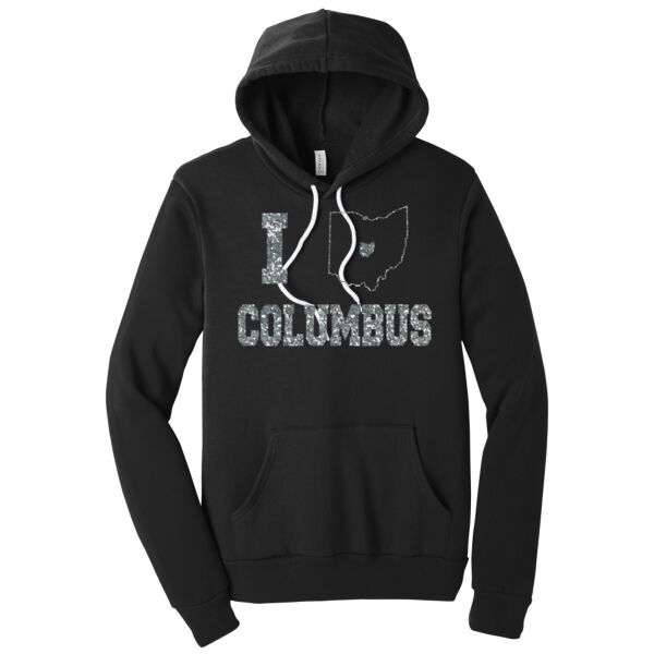 I Love Columbus Silver - Unisex Premium Fleece Hooded Sweatshirt Thumbnail