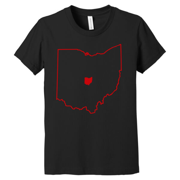 Ohio Heart Red - Youth Jersey Short Sleeve Tee Thumbnail