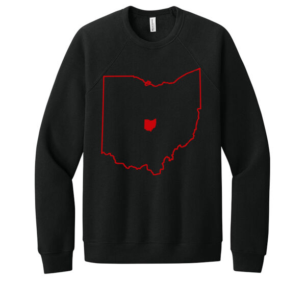 Ohio Heart Red - Unisex Premium Fleece Crew Sweatshirt Thumbnail