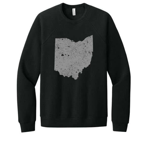 Distressed Ohio Grey - Unisex Premium Fleece Crew Sweatshirt Thumbnail