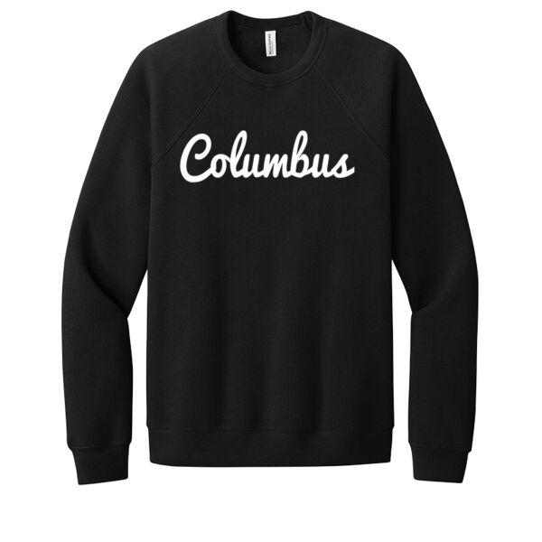 Columbus Script White - Unisex Premium Fleece Crew Sweatshirt Thumbnail