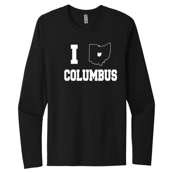 I Love Columbus White - Unisex Premium Cotton Long Sleeve T-Shirt Thumbnail