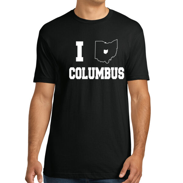 I Love Columbus White - Unisex Premium Cotton T-Shirt Thumbnail