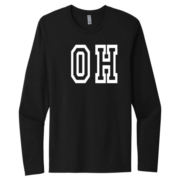 OH White - Unisex Premium Cotton Long Sleeve T-Shirt Thumbnail