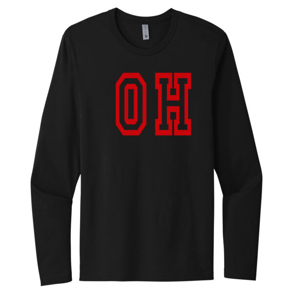 OH Red - Unisex Premium Cotton Long Sleeve T-Shirt Thumbnail