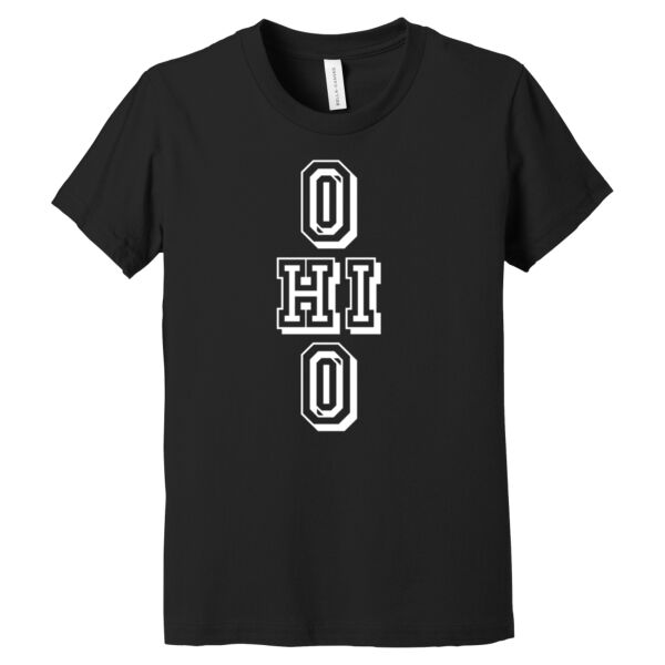 Ohio Stacked White - Youth Jersey Short Sleeve Tee Thumbnail