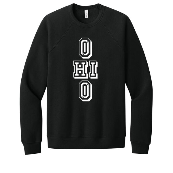 Ohio Stacked White - Unisex Premium Fleece Crew Sweatshirt Thumbnail
