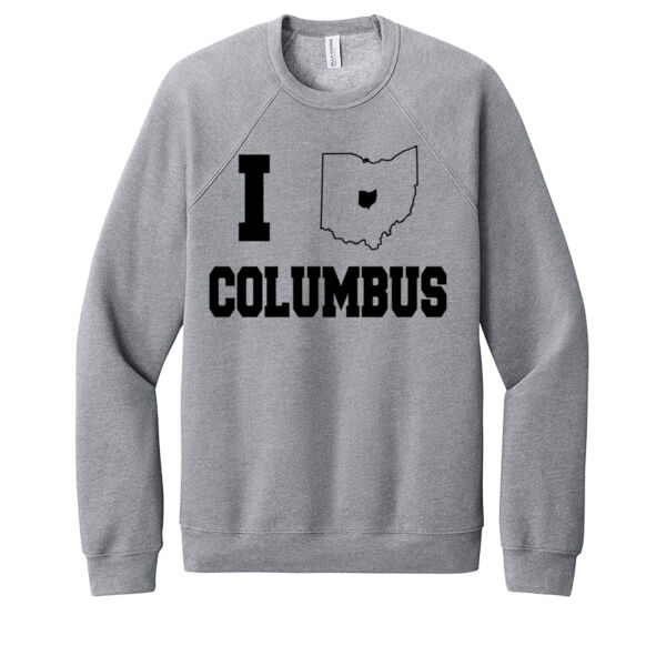 I Love Columbus Black - Unisex Premium Fleece Crew Sweatshirt Thumbnail