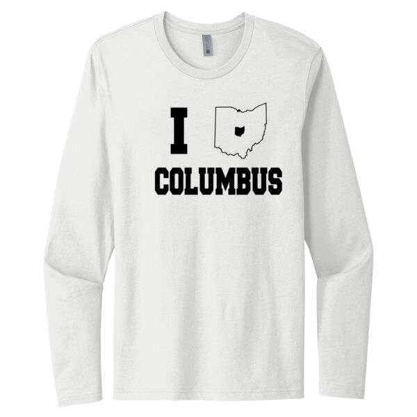 I Love Columbus Black - Unisex Premium Cotton Long Sleeve T-Shirt Thumbnail
