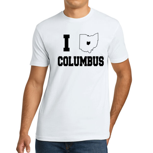 I Love Columbus Black - Unisex Premium Cotton T-Shirt Thumbnail