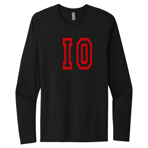 IO Red - Unisex Premium Cotton Long Sleeve T-Shirt Thumbnail
