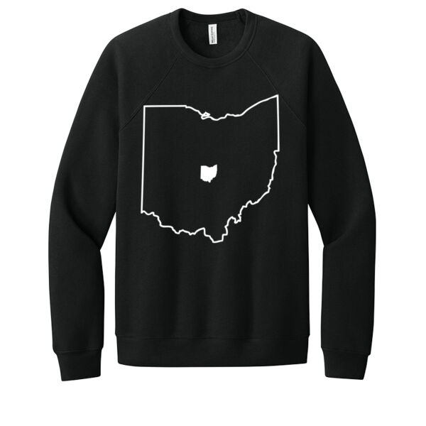 Ohio Heart White - Unisex Premium Fleece Crew Sweatshirt Thumbnail