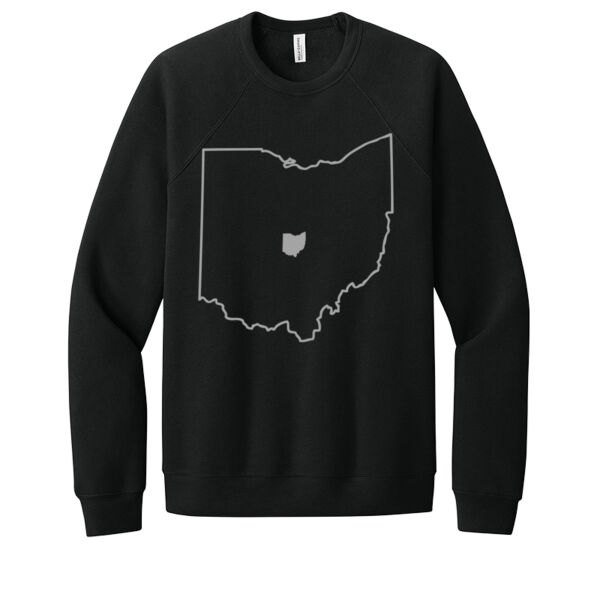 Ohio Heart Grey - Unisex Premium Fleece Crew Sweatshirt Thumbnail