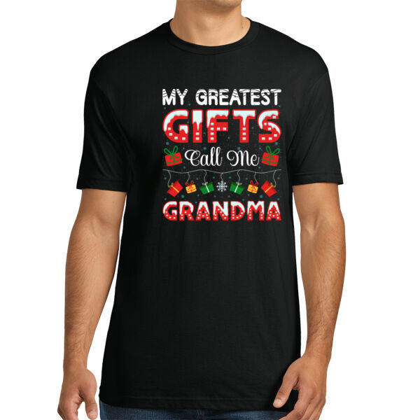 Christmas Grandma - Unisex Premium Cotton T-Shirt Thumbnail