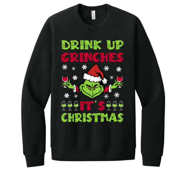 Drink up Grinches - Unisex Premium Fleece Crew Sweatshirt Thumbnail